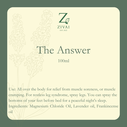 Why we made "The Answer" Magnesium Spray - Zivai