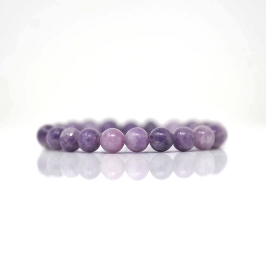 Lepidolite Crystal Beaded Bracelet