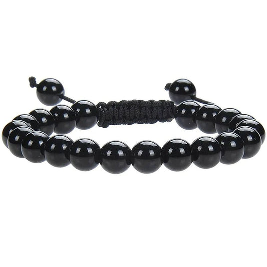 Black Onyx Crystal Beaded Bracelet - Zivai