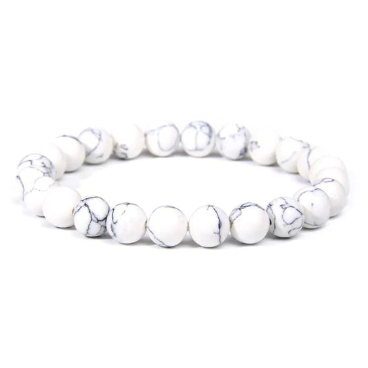 Howlite Crystal Beaded Braclete - Zivai