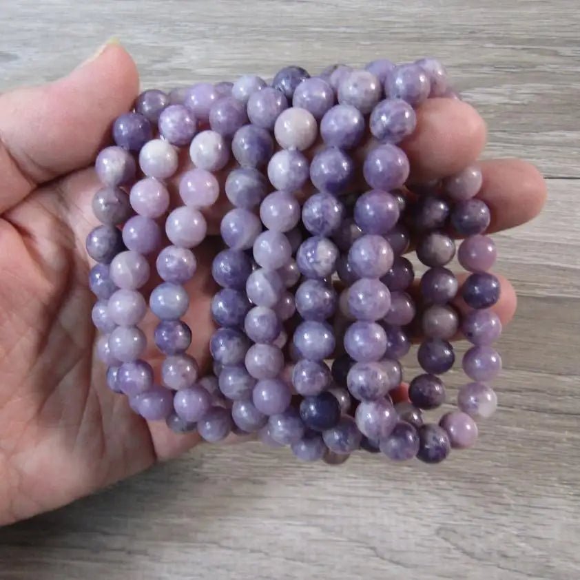 Lepidolite Crystal Beaded Bracelet - Zivai