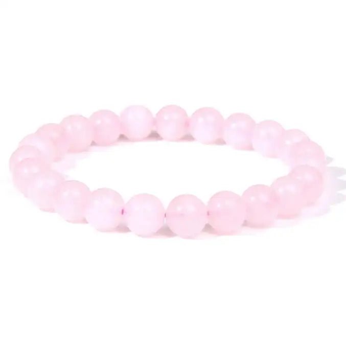 Rose Quartz Crystal Beaded Braclete - Zivai